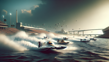alt_text: F1 powerboats race in Bradenton 2026, leaving splashes and excitement in their wake.