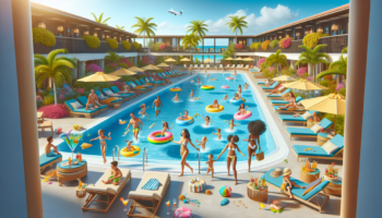 alt_text: Family-friendly swim-up hotel rooms with direct pool access and relaxing accommodations.