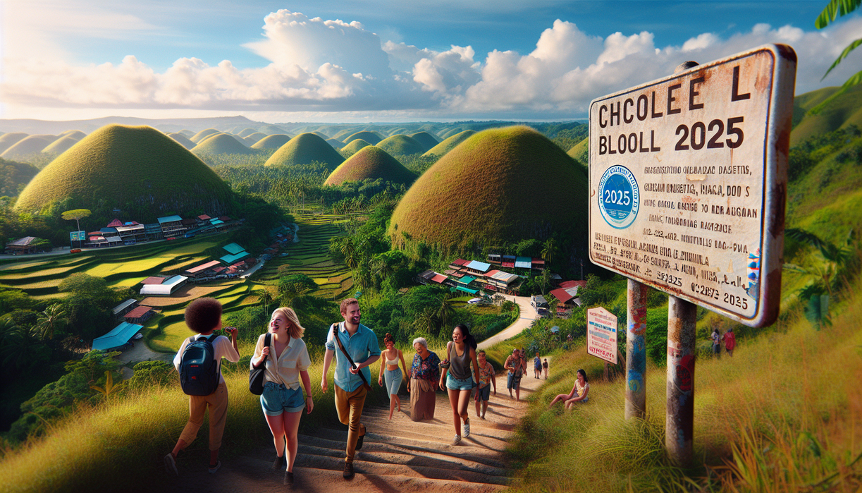 alt_text: "Bohol Tourism 2025: Tourists explore lush landscapes and unique geology in a Geopark boom."