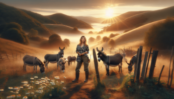 alt_text: Donkeys gather in a sunny field, showcasing their gentle nature and strong bonds with each other.