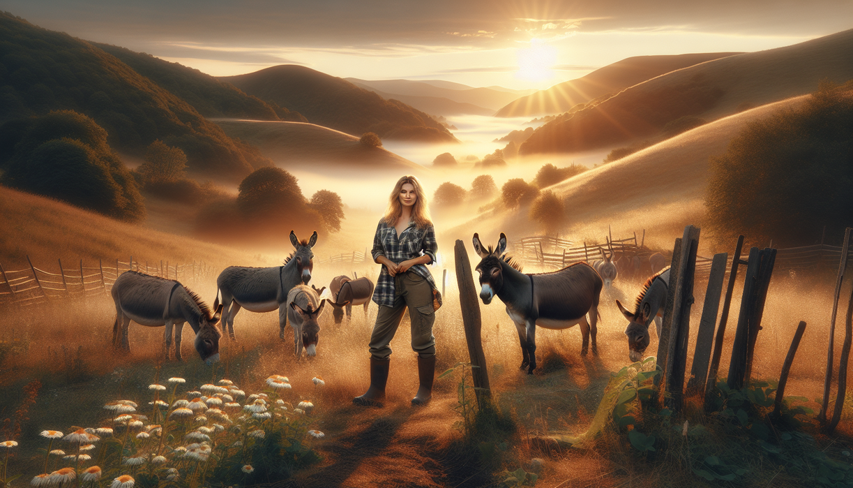 alt_text: Donkeys gather in a sunny field, showcasing their gentle nature and strong bonds with each other.