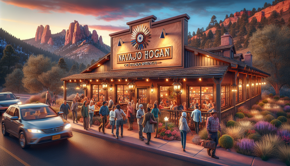 alt_text: A traditional Navajo Hogan building stands reconstructed in Colorado Springs.