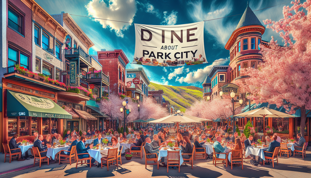 alt_text: "Spring dishes served outdoors in Park City with vibrant seasonal ingredients on display."