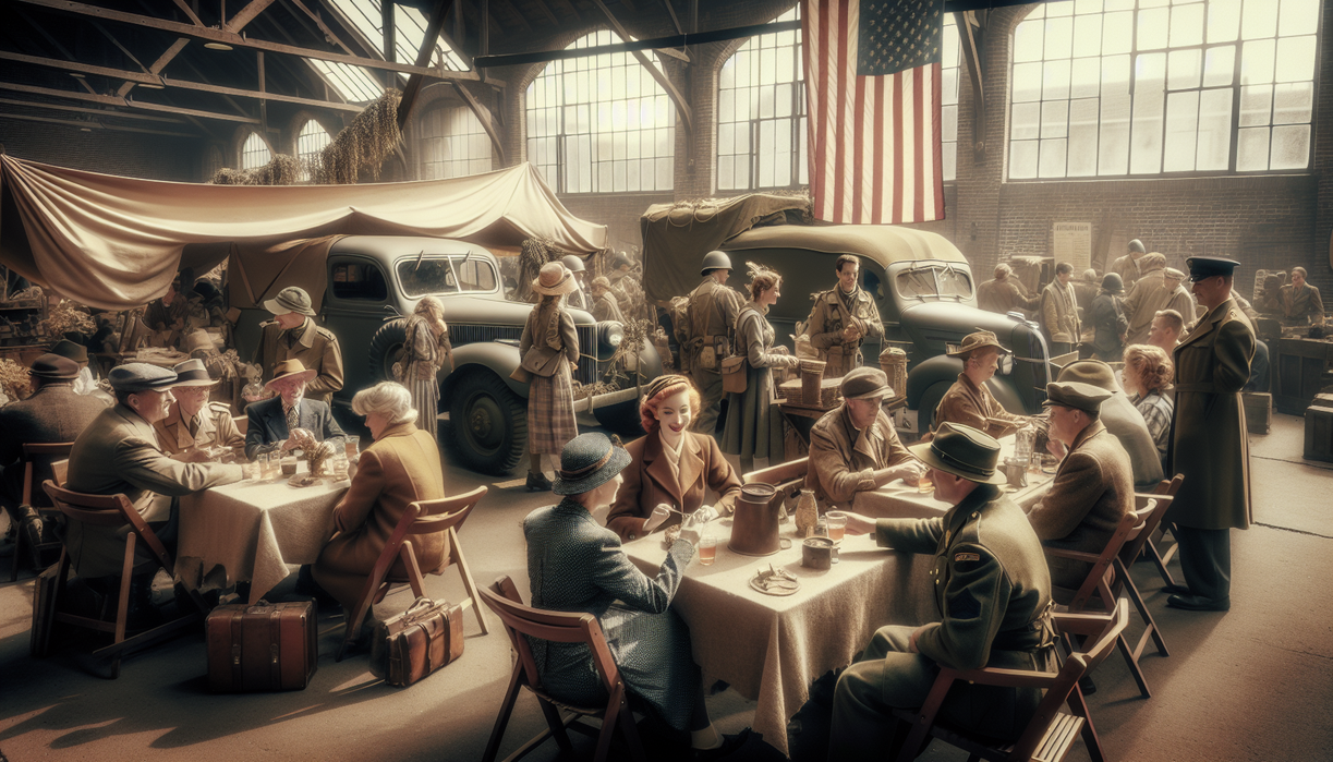 alt_text: Soldiers reading letters amidst ruins, capturing personal moments during wartime chaos.